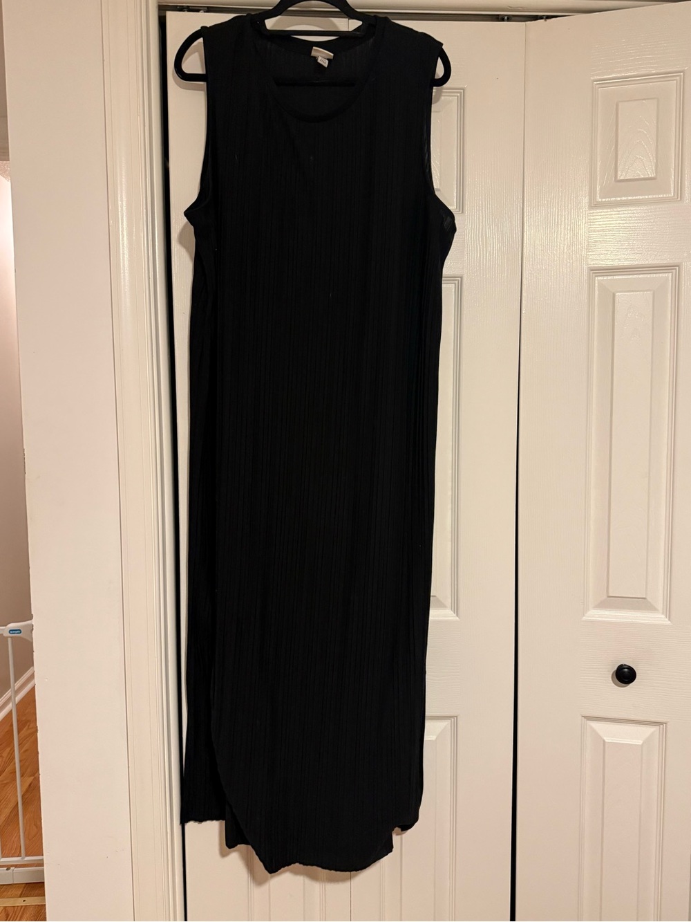 a new day Black Sleeveless Ribbed Maxi Dress